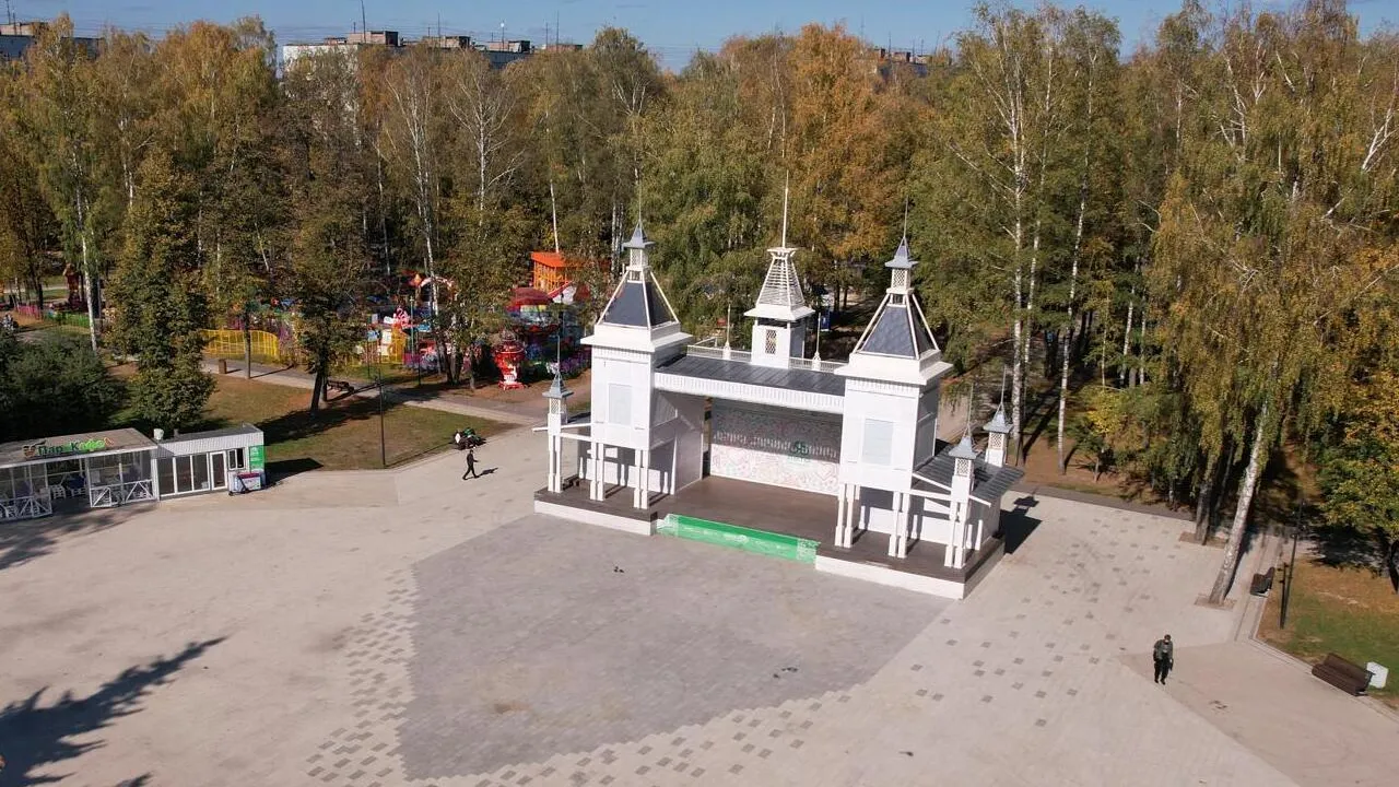 Обновленный парк в городе Пушкино один из самых посещаемых в Подмосковье