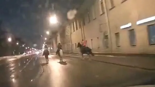 В Петербурге водитель поругался с наездницами