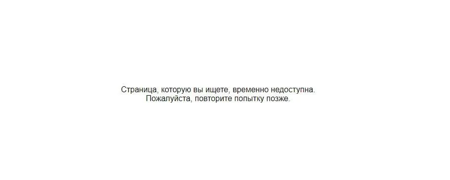 Скрин при сбое сервиса