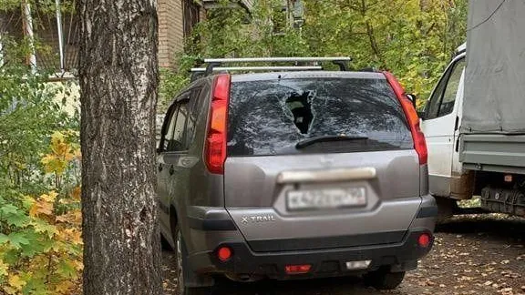 Припаркованный автомобиль повредили рабочие при вырубке деревьев в Пушкино