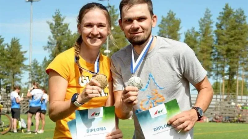  Супруги из Лыткарина выиграли медали чемпионата мира по ориентированию на велосипедах
