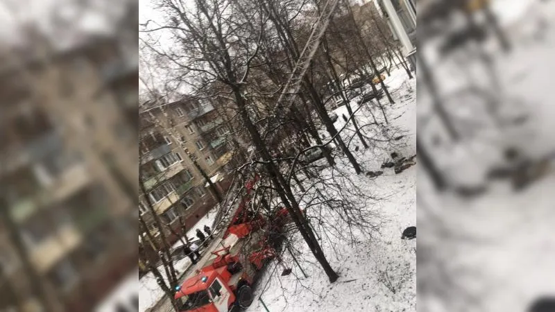 Пожар в хрущевке в Подольске: есть пострадавший