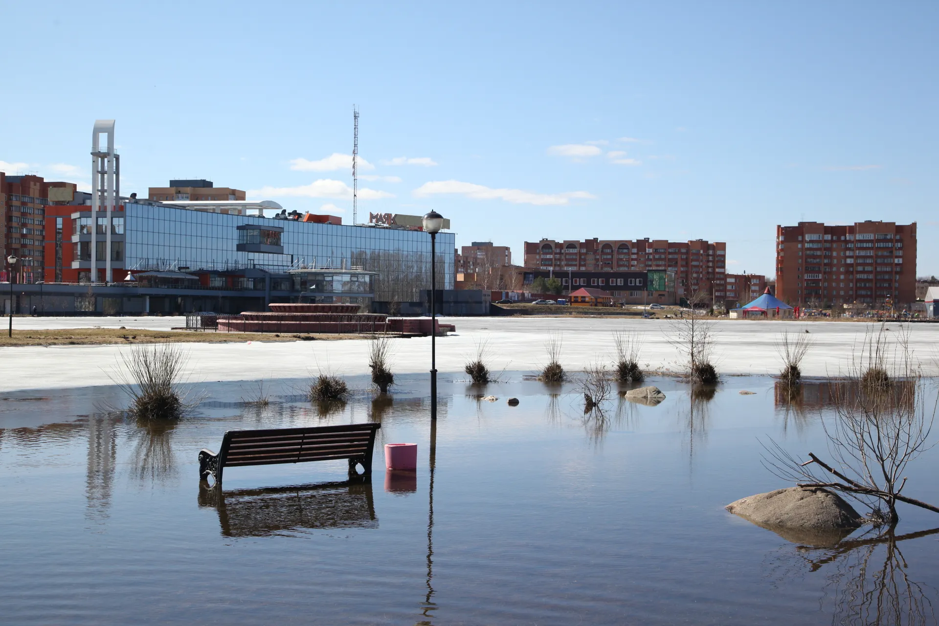 Весенний паводок в Дубне