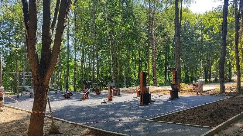 Более половины работ по благоустройству парка «Победы» уже выполнили в Наро-Фоминске