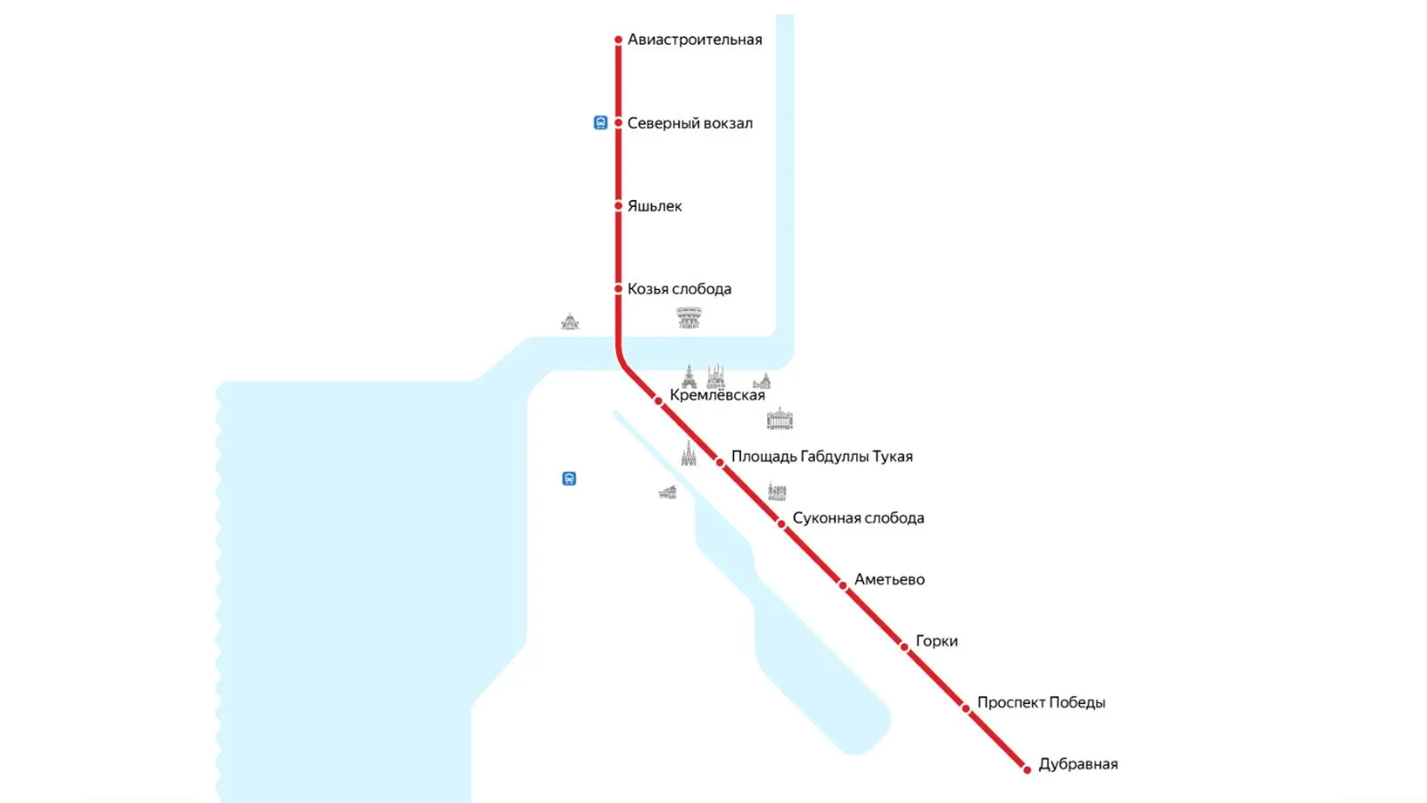 Схема метро Казани