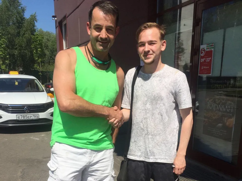 Актер Дмитрий Певцов и Георгий Козлов. Фото: личный архив Георгия Козлова