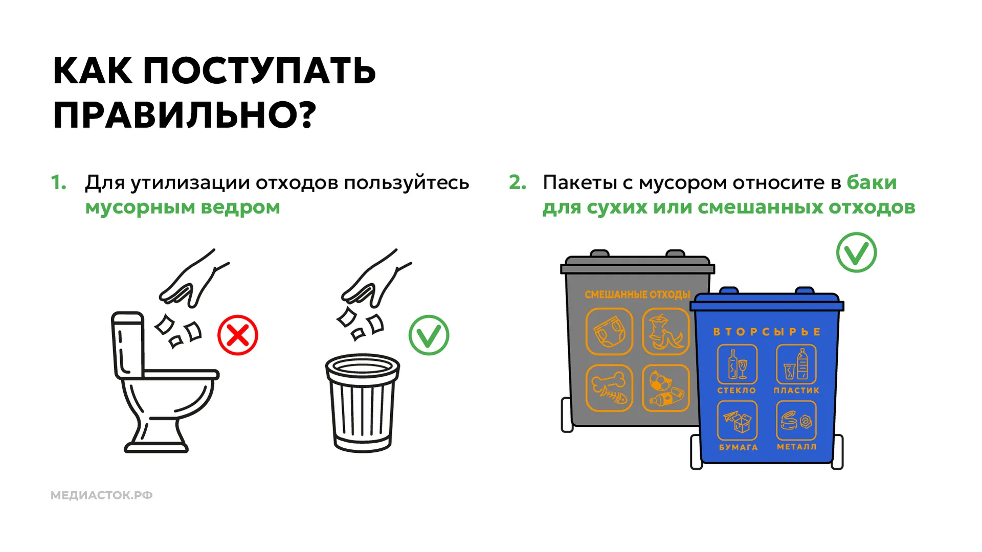 Почему нельзя смывать влажные салфетки и другие отходы в канализацию 2025 Горизонталь 06