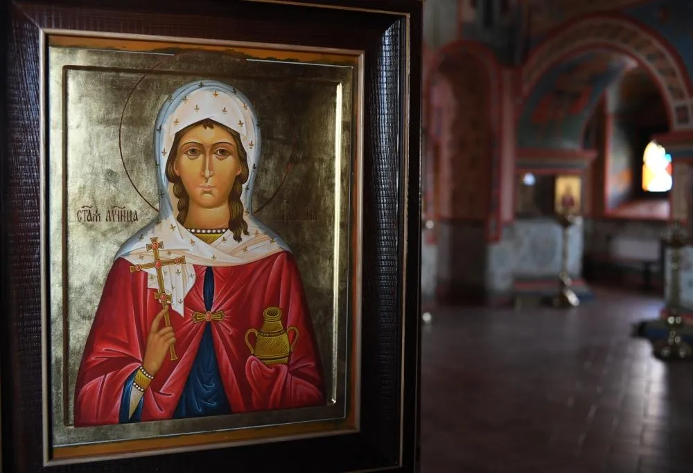 Икона святой мученицы Татианы Римской в храме Казанской иконы Божией Матери в Котельниках