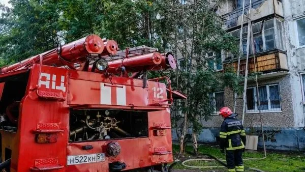 В Кемерове произошел пожар в девятиэтажном доме