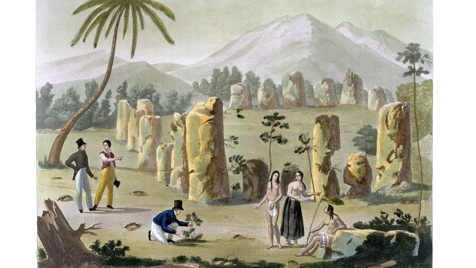 Открытка с видом острова Тиниан, приблизительно 1820–1839 годы. Stapleton Historical Collection