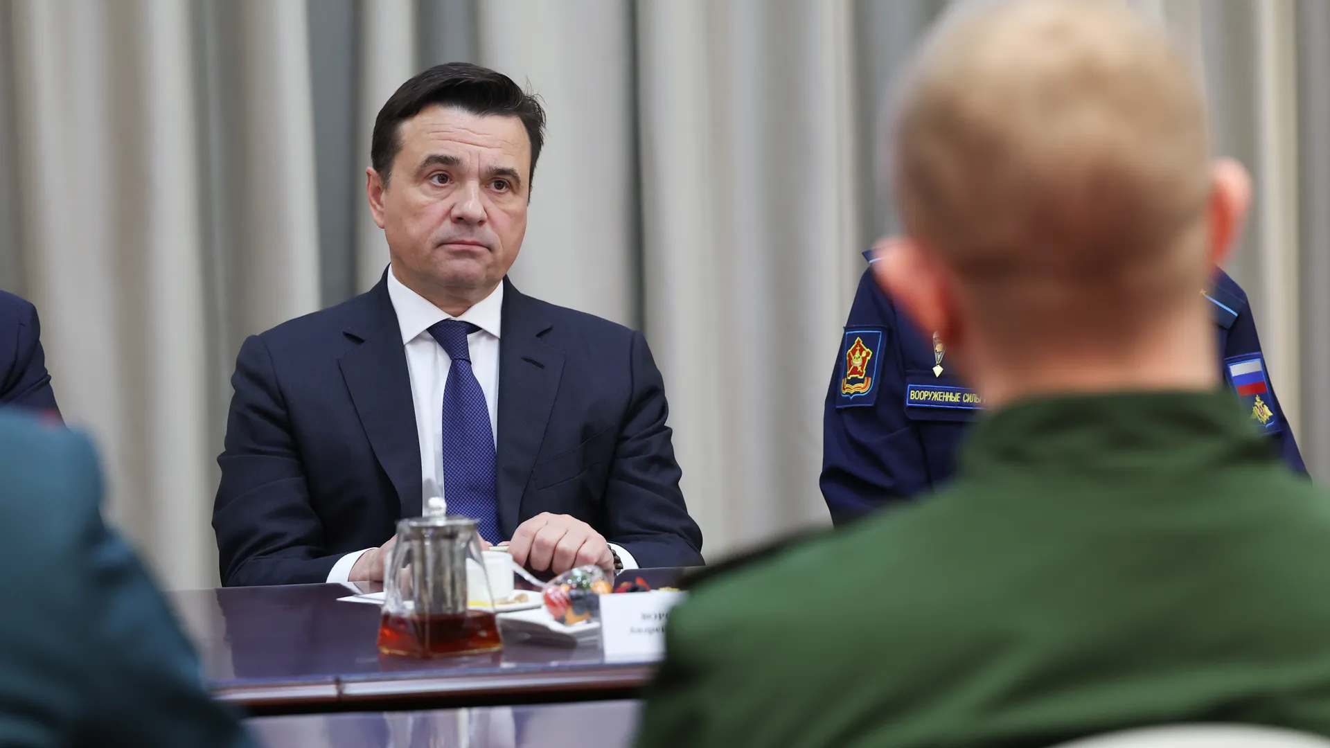 Андрей Воробьев и Анна Цивилева встретились с участниками СВО