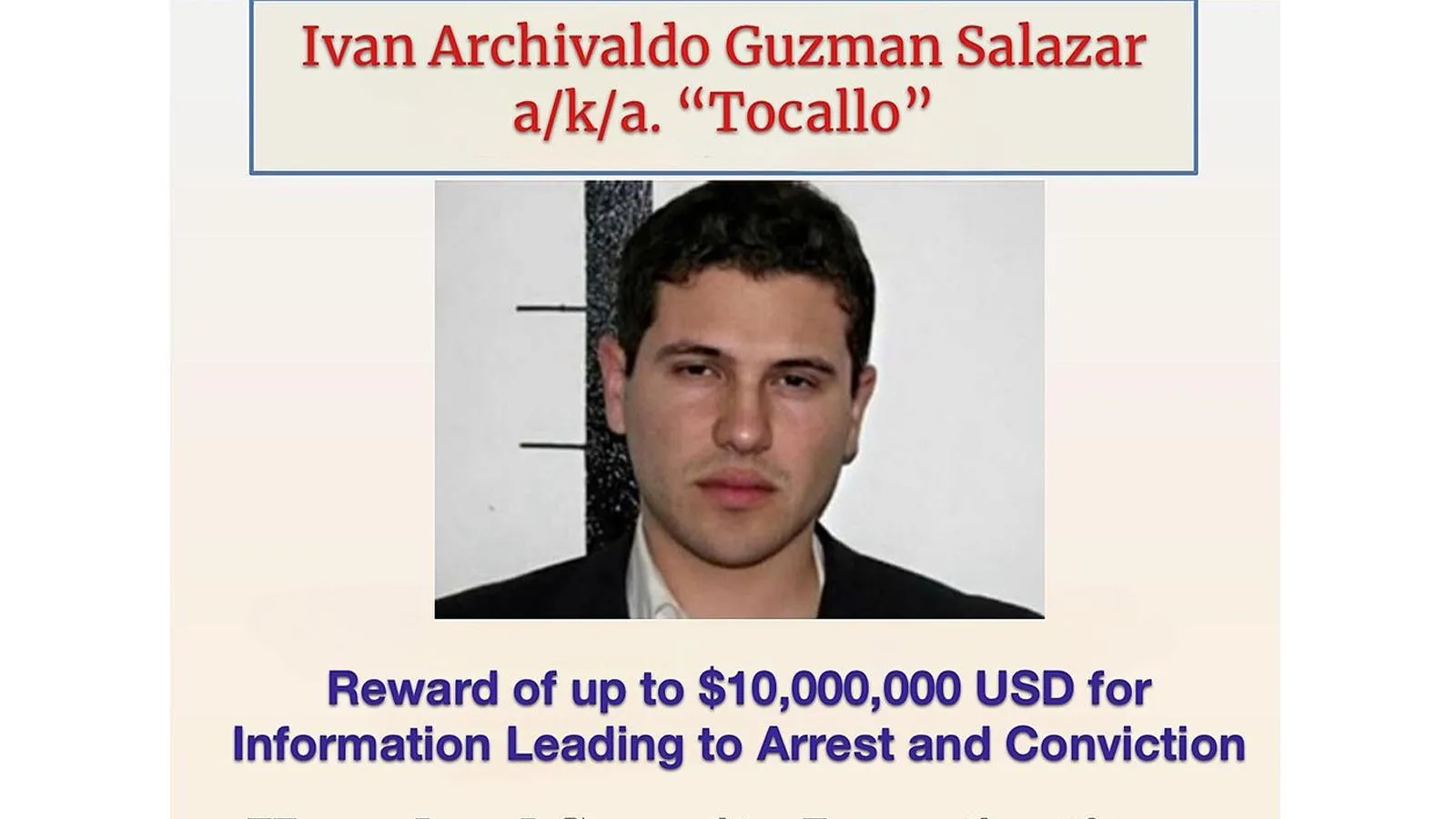 Объявление о розыске сына Эль Чапо. 7A0455