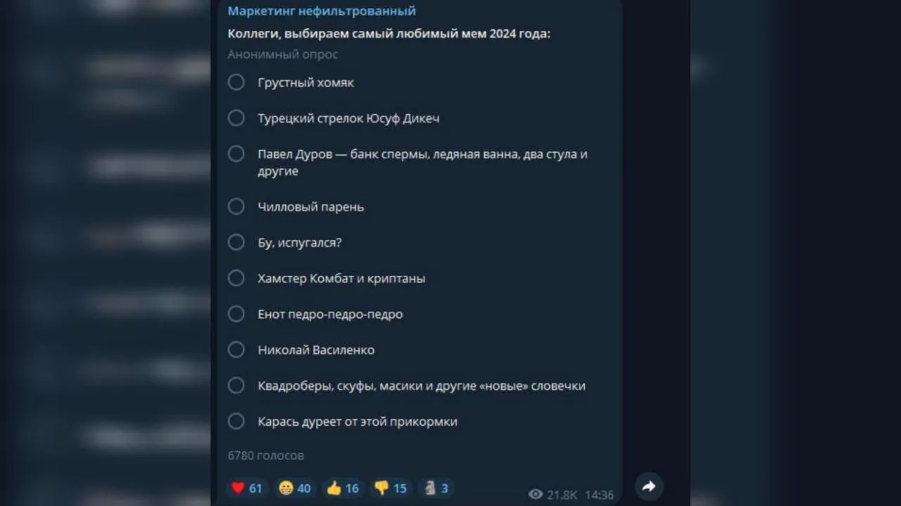 скриншот/ Telegram-канал «Маркетинг нефильтрованный»