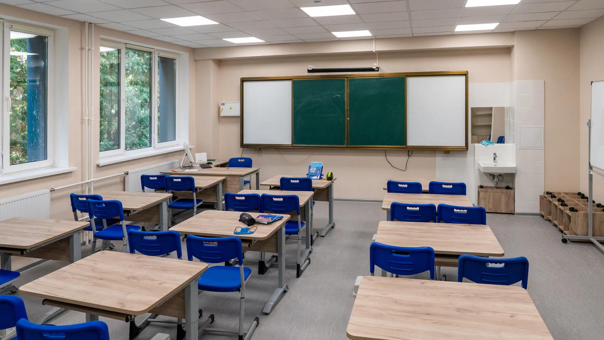 Учебный класс в лицее города Истра после капитального ремонта