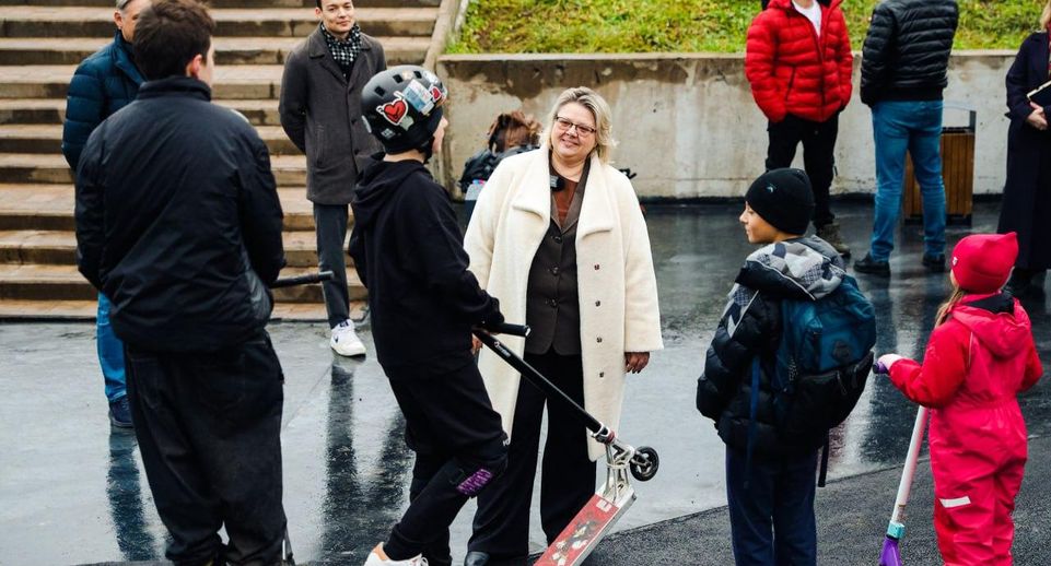 Глава Химок Землякова осмотрела спортивную зону в парке «Подрезково»