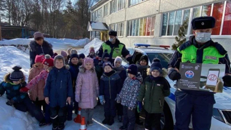 Дошколят обучали правилам дорожного движения в Раменском