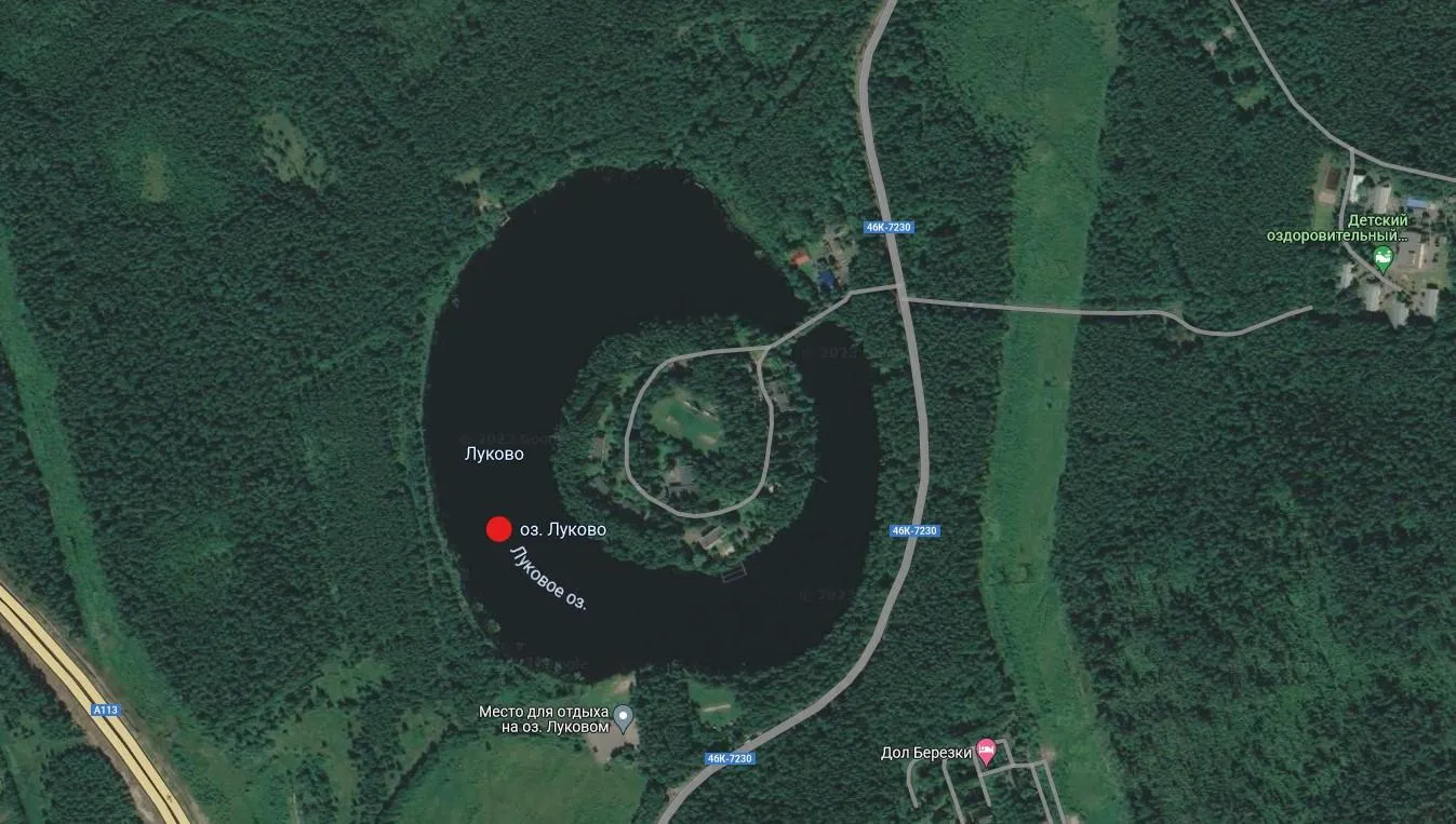 Луковое озеро на Google-картах