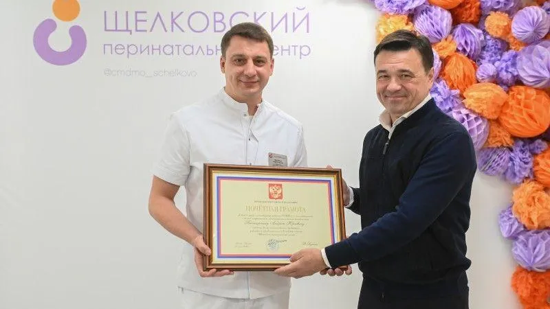 Губернатор вручил медикам в Щелково награды за спасение детей