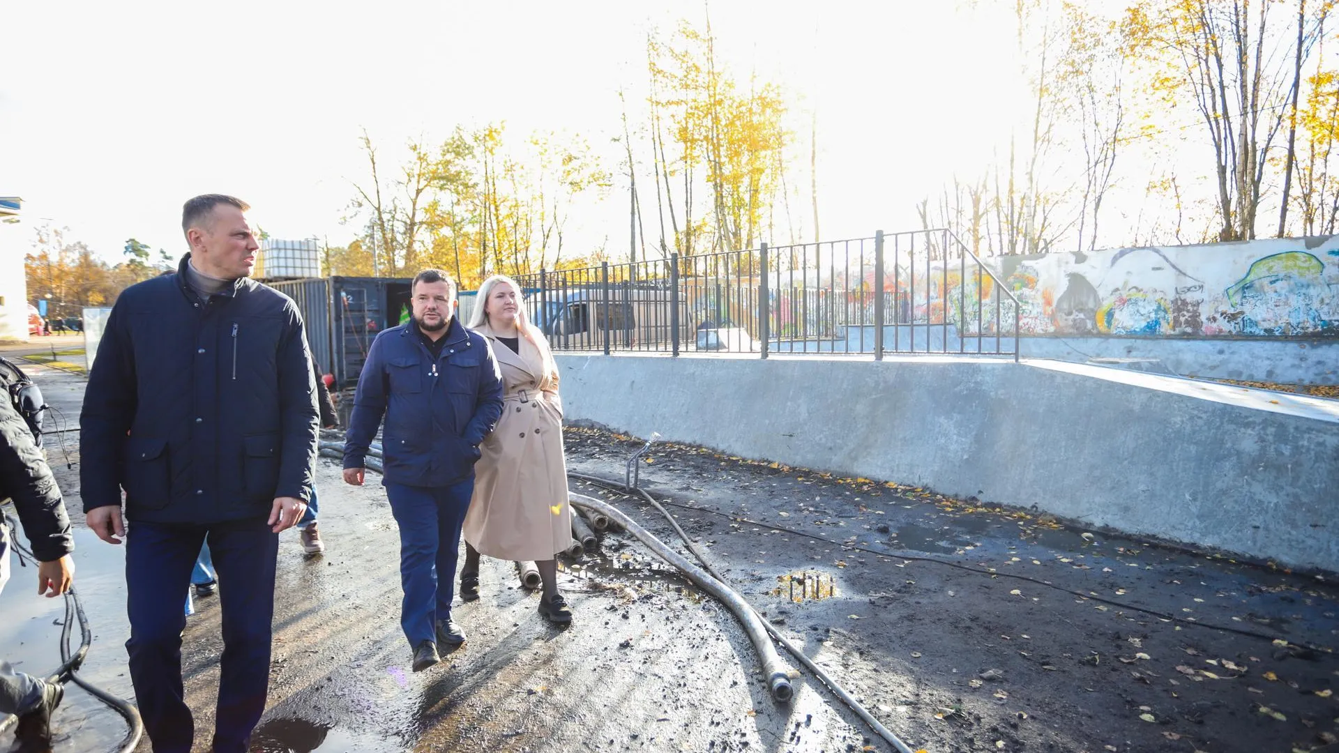 В г.о. Шатура завершается благоустройство площади СКЦ «Рошаль» и скейт-площадки