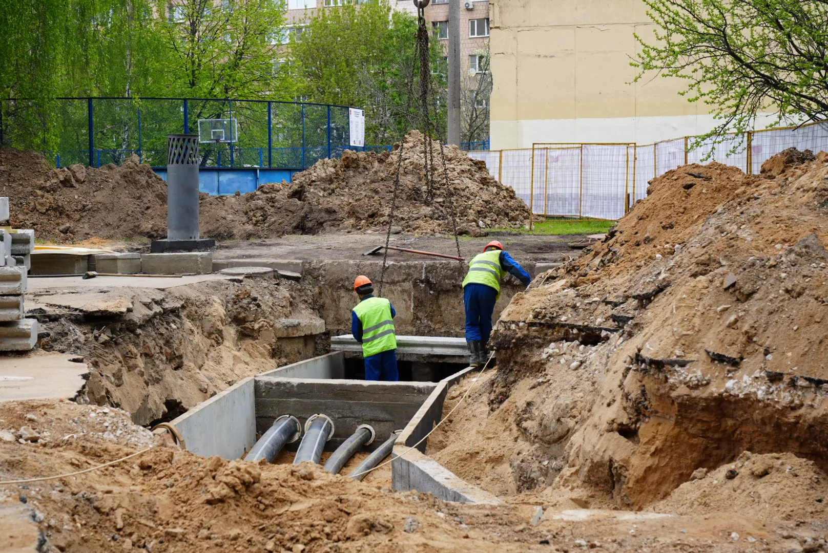Проверка губернатором ремонта теплосетей в Химках