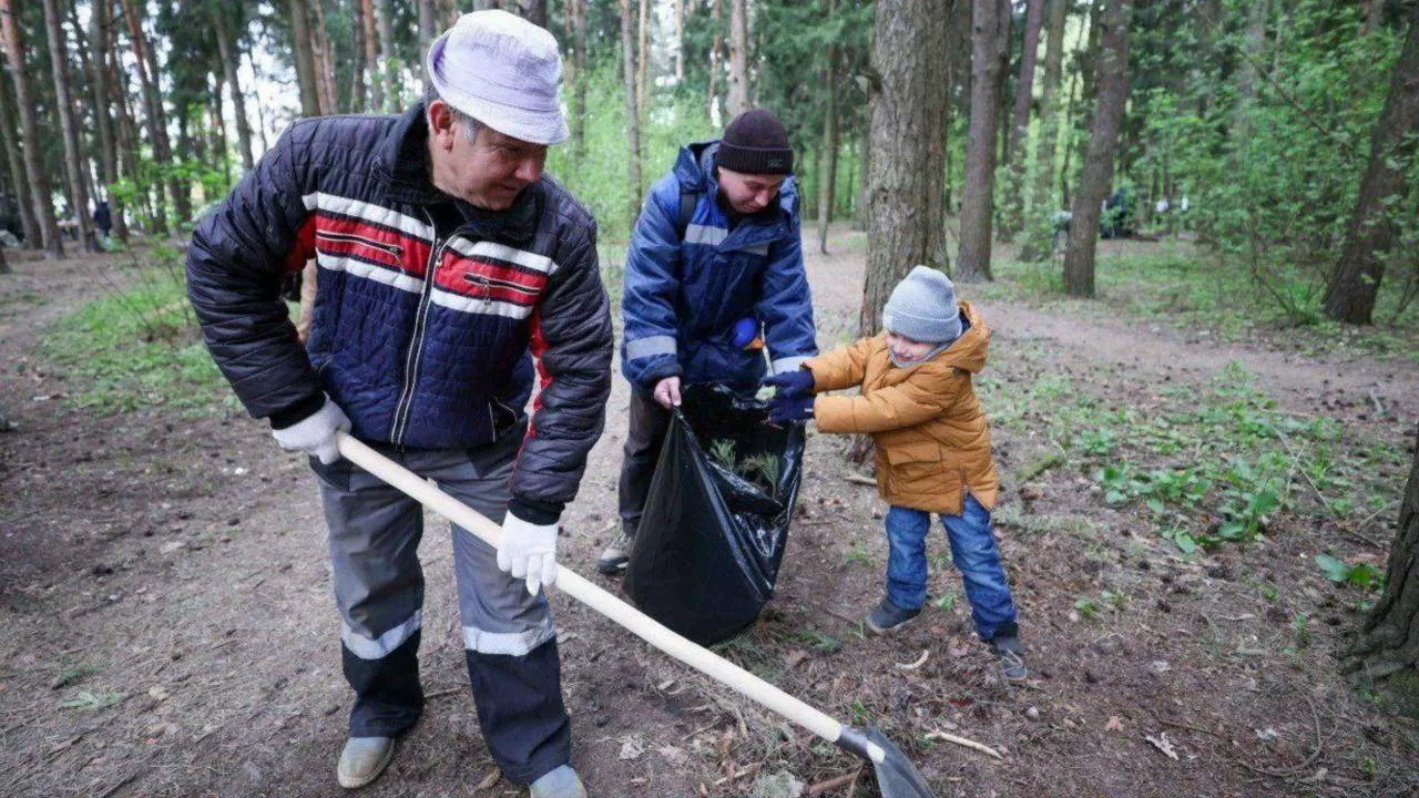 В Подольске на Всероссийском субботнике собрали более 200 куб. м мусора