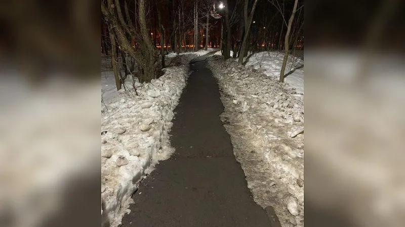 Подольчанка поблагодарила коммунальщиков за очищенный тротуар