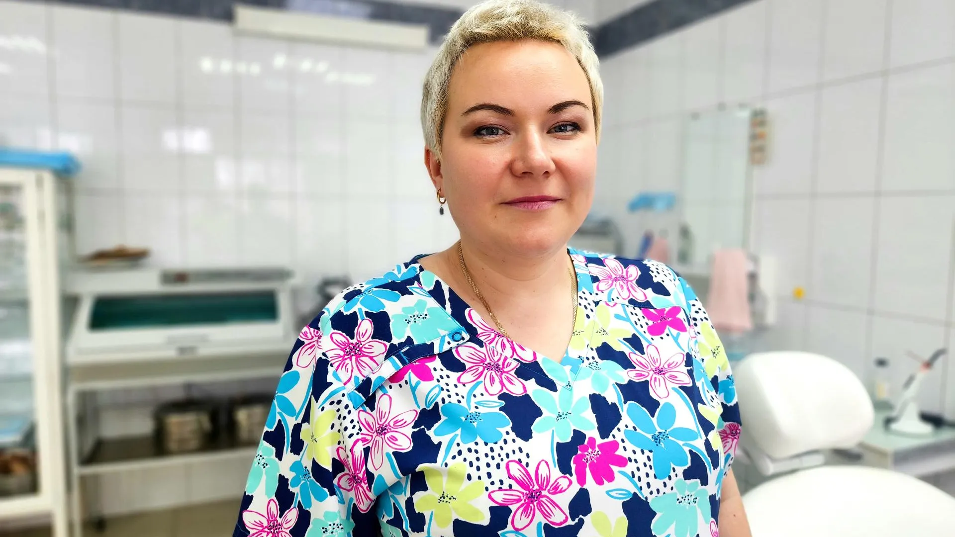 Ольга Лобанова на рабочем месте. Фото: Мария Панина