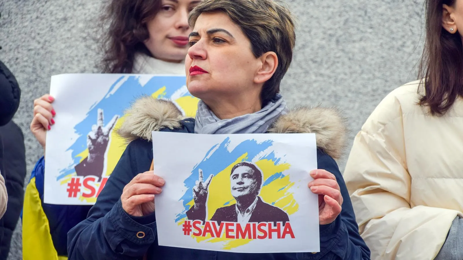 Демонстрация в поддержку Михаила Саакашвили в Лондоне, февраль 2023 года. Фото: Vuk Valcic
