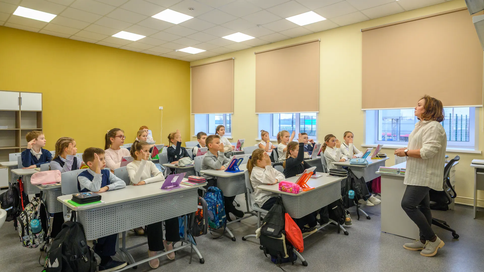 Учебный класс в Центре образования № 23 в поселке Обухово Богородского округа после капитального ремонта