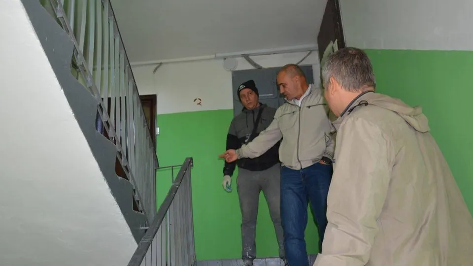 Глава Краснознаменска Владимир Пирогов (в центре) Фото: Администрация Краснознаменска