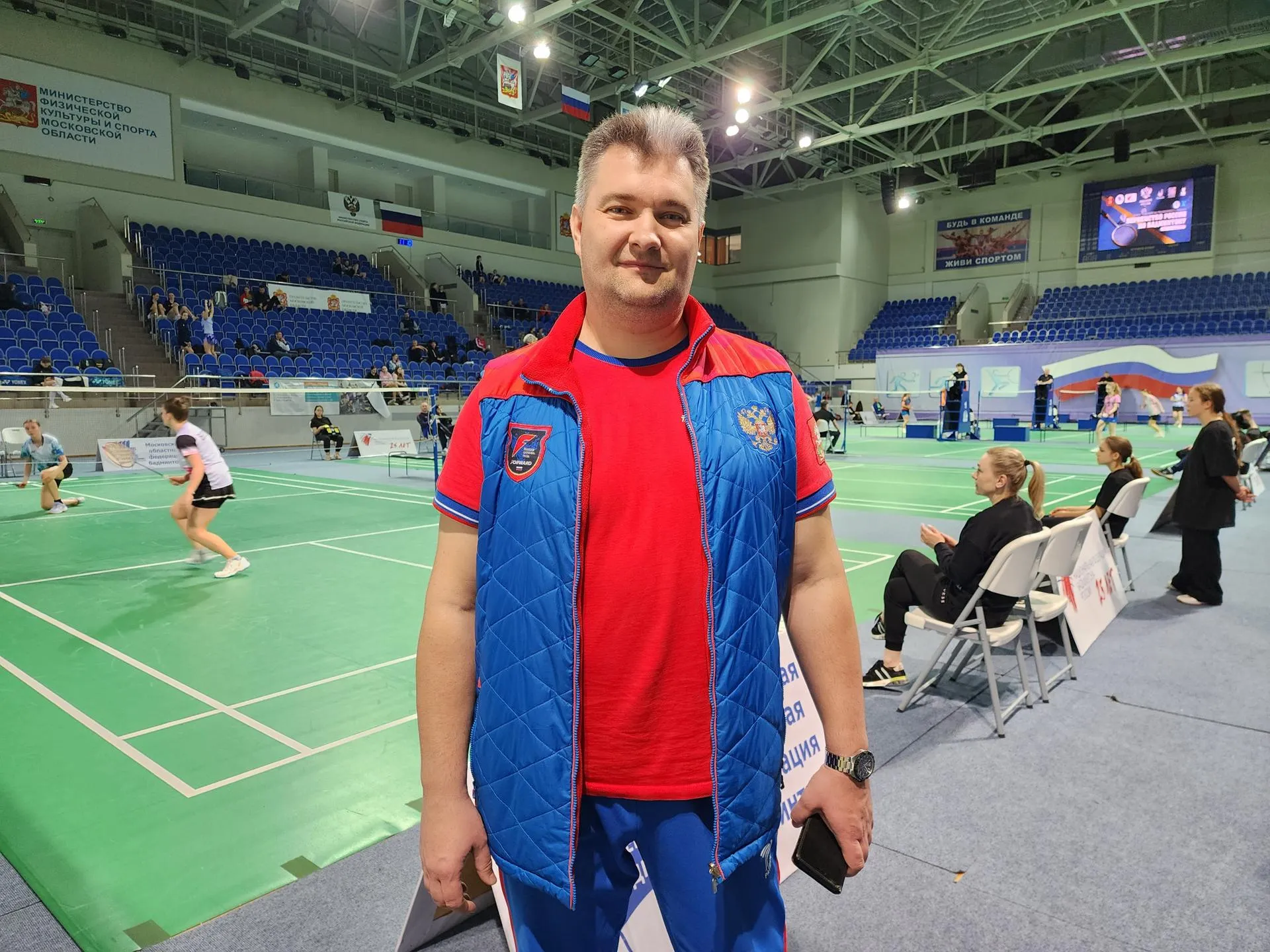 Старший тренер сборных команд Московской области по бадминтону Сергей Кучеров. Фото: Ирина Моисеева