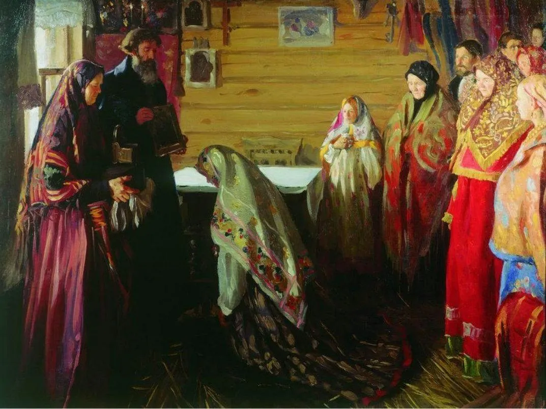 «Старинный обряд благословения невесты в городе Муроме», Иван Куликов