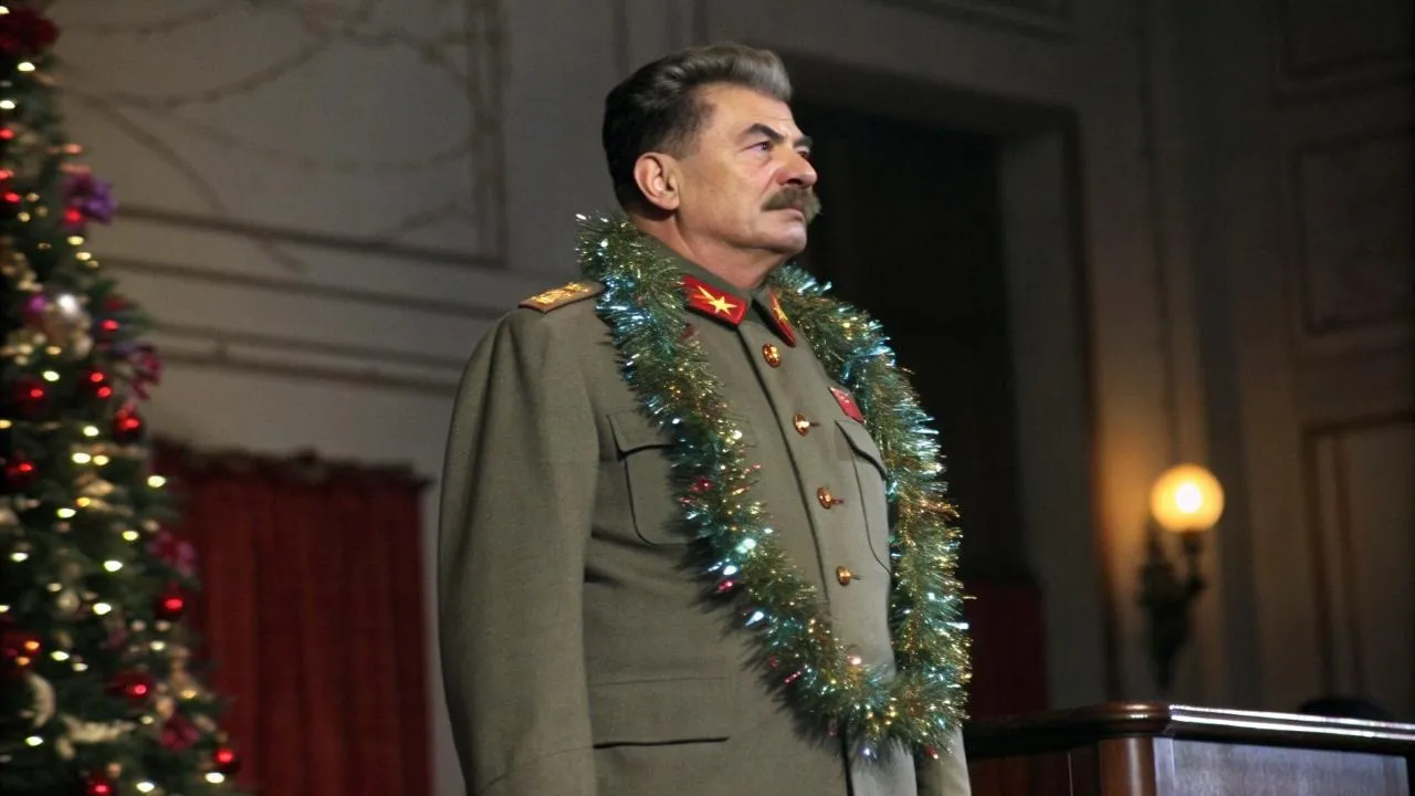 «Сталина на вас нет!»: в одном из ЖК Балашихи советский вождь в мишуре «угрожает» нарушителям