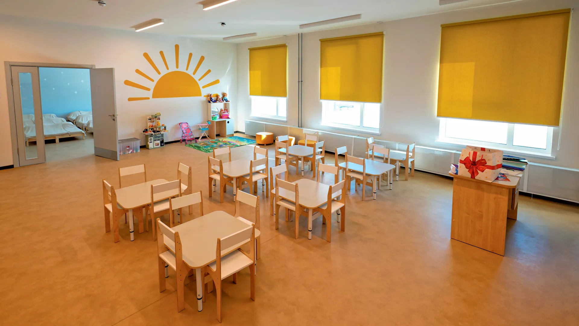 Игровая комната в новом детском саду «Звездный 2» в ЖК «Пригород лесное» Ленинского округа