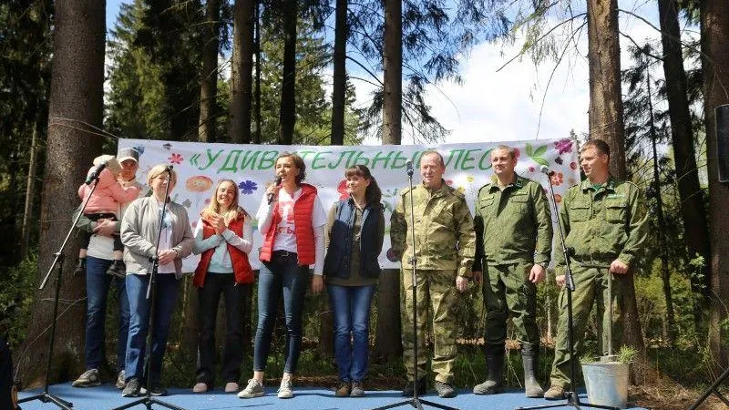 Порядка 6,5 тысячи сеянцев сосны высадили под Красногорском в рамках акции «Удивительный лес»