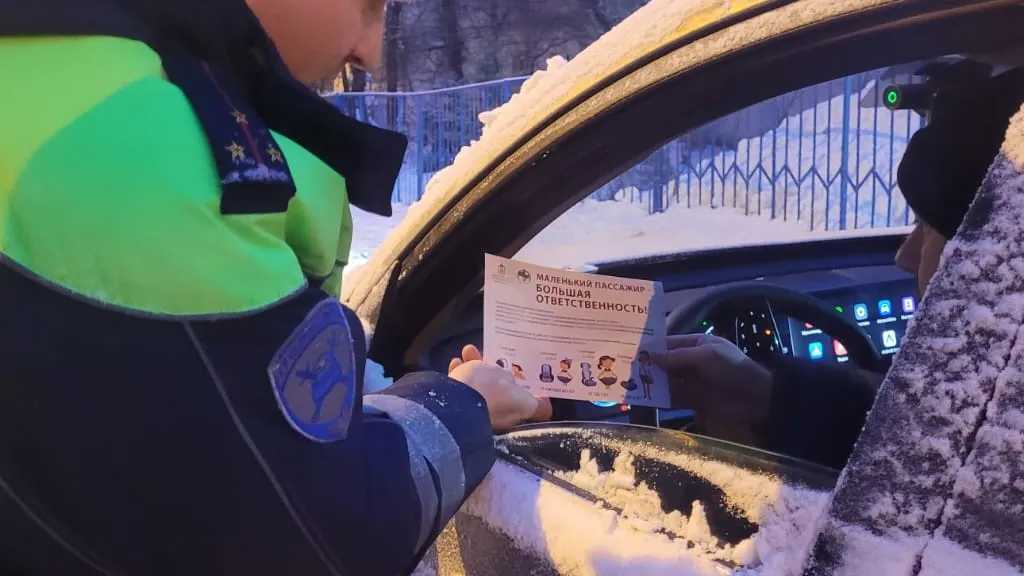 Фото: архив УМВД России по г. о. Домодедово / Слоган листовок госавтоинспекторов: маленький пассажир - большая ответственность