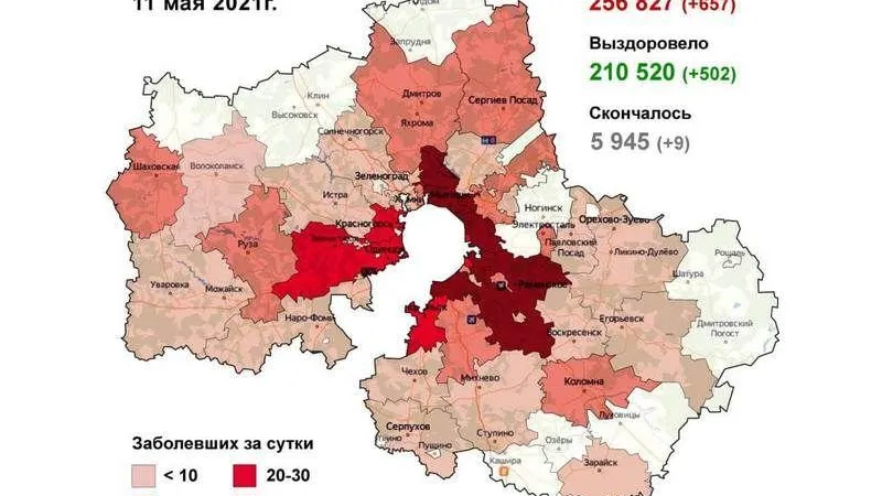Ленинский и Мытищи. Худшие округа по ковиду назвали в Подмосковье