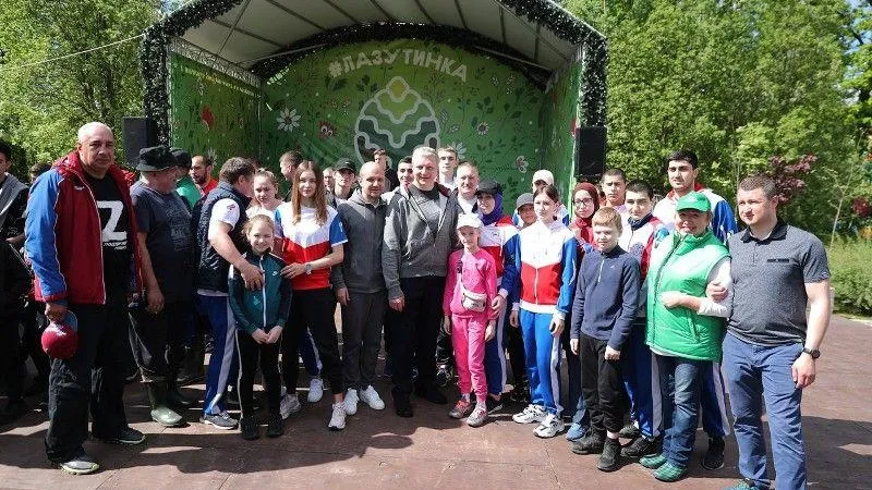 Спортивный субботник состоялся в Одинцовском парке имени Ларисы Лазутиной