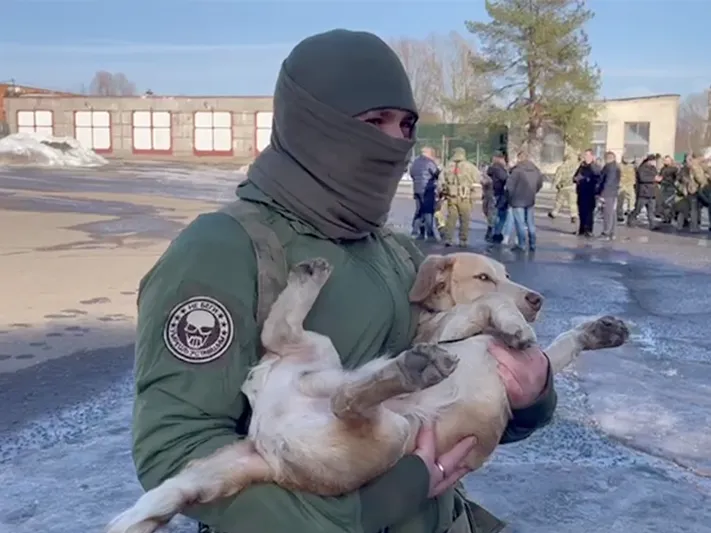 «Стал символом отряда»: бойцы Росгвардии привезли щенка из зоны СВО