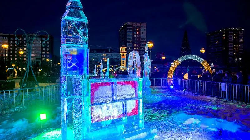 Фестиваль уникальных ледяных скульптур открылся в Большом Подольске