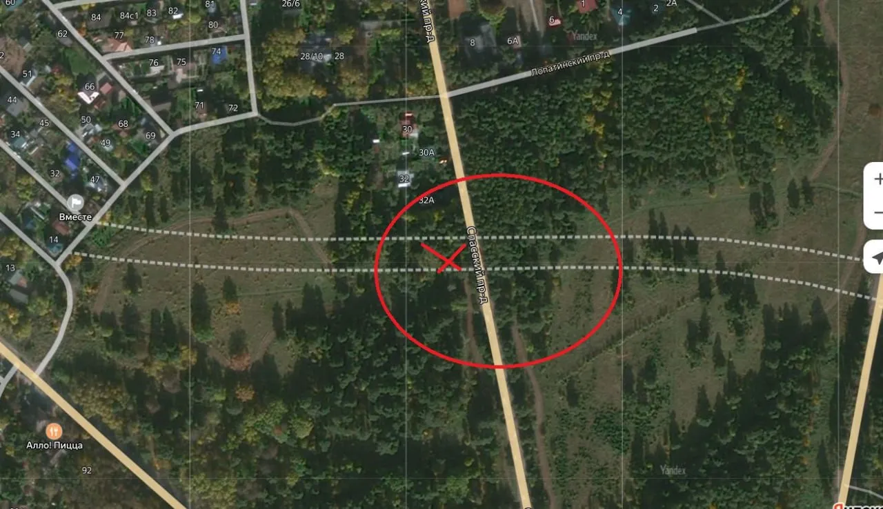 Тот самый участок на карте. Фото: ТГ-канал чата врип го Станислава Каторова