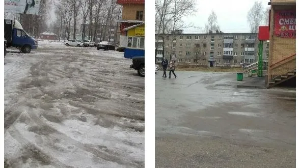 Территорию рынка в Рошале очистили от наледи по предписанию ГАТН