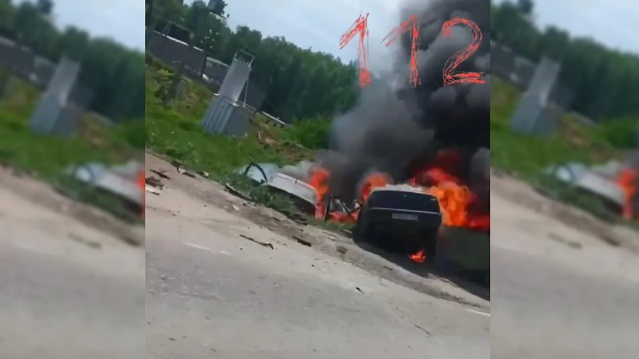 Четыре человека пострадали в ДТП с горящими автомобилями в Подмосковье