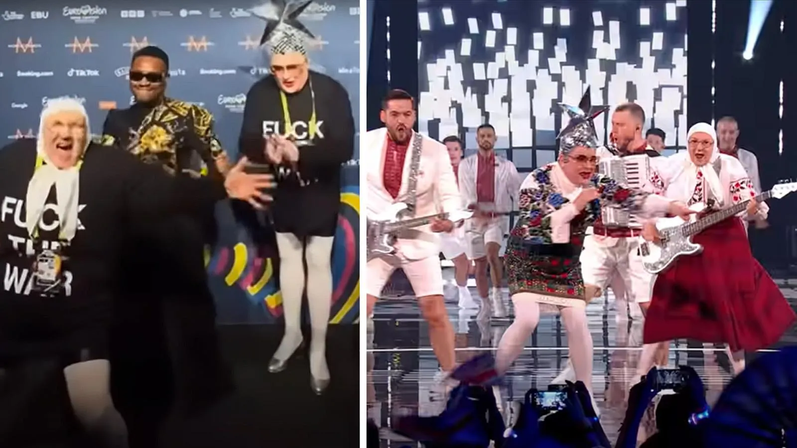 Андрей Данилко и Инна Белоконь за кулисами Евровидения и на сцене