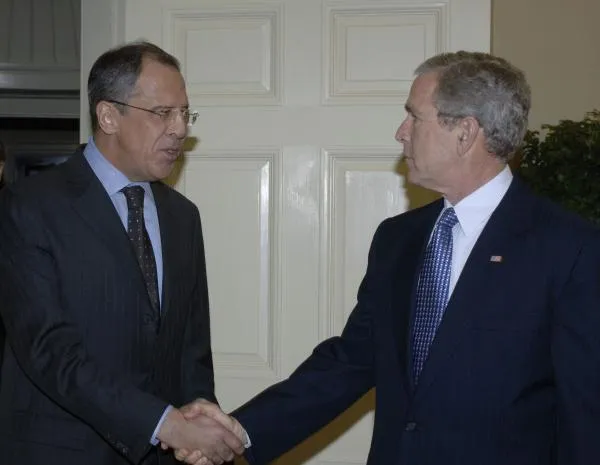 Сергей Лавров встретился с президентом США Джорджем Бушем, 2006 год