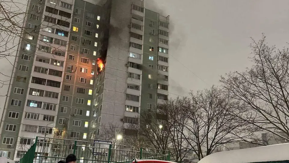 Фото пожара из соцсетей