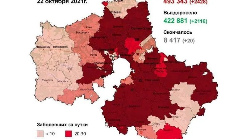 Мытищи и Балашиха оказались в красной зоне по коронавирусу