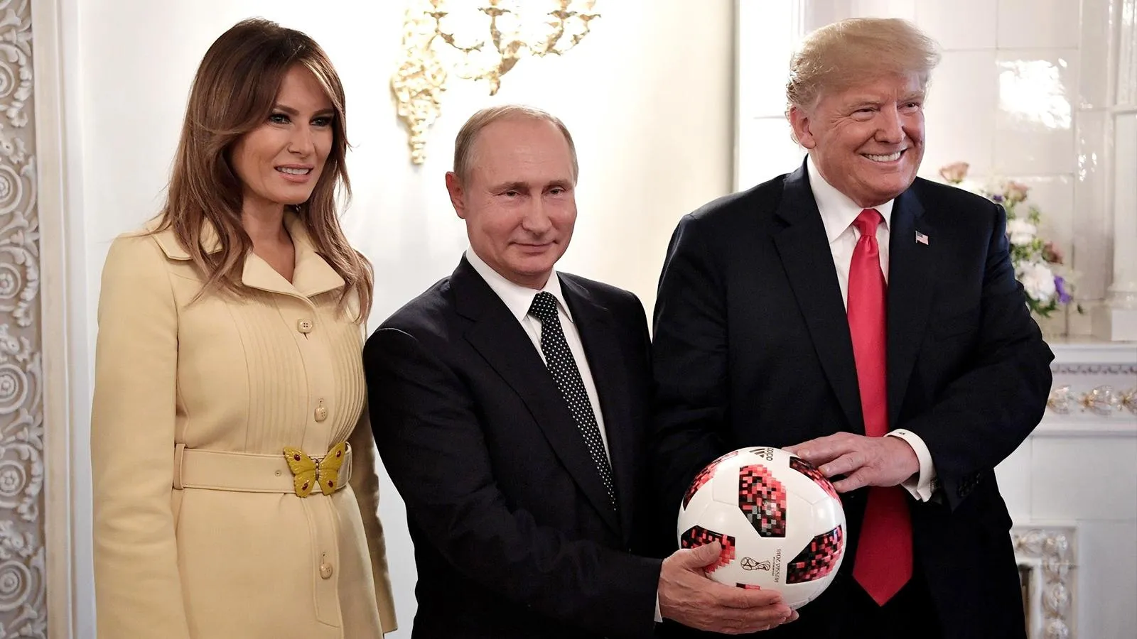 Владимир Путин, Дональд и Мелания Трамп, Хельсинки, июль 2018 года. Kremlin Pool