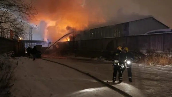 Полсотни человек тушат загоревшийся газопровод в Серпуховском районе