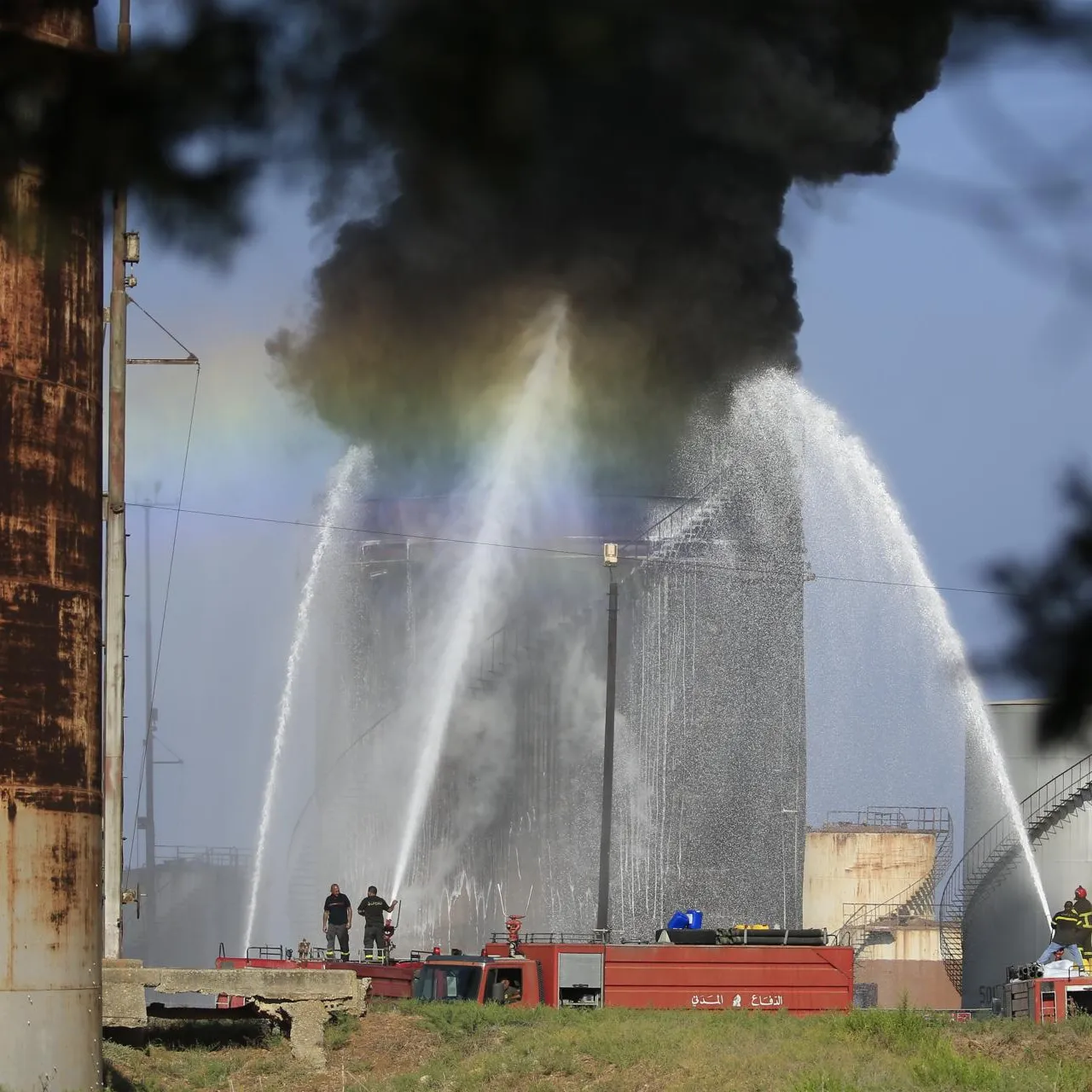 the fuel tank is burning